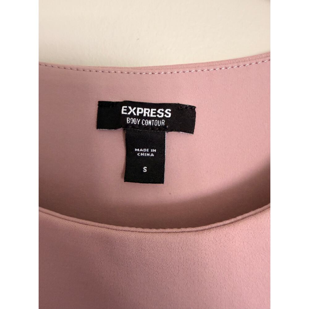 Express Pink Rib Tank Top - Picture 2 of 3